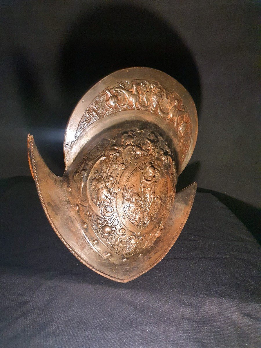 19th Century Medieval Morion Helmet. -photo-4