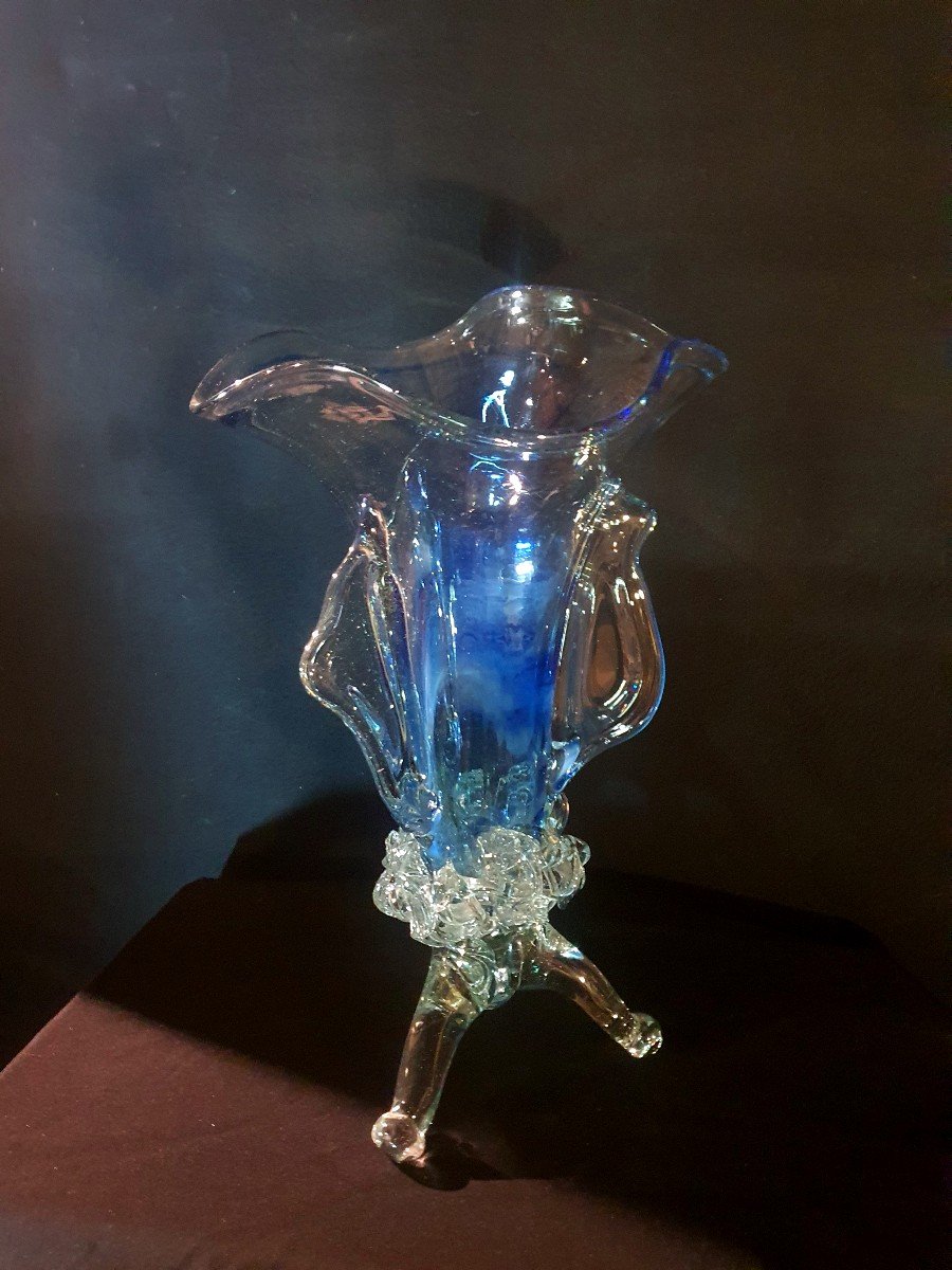 Grand Vase Cristal De Murano. 