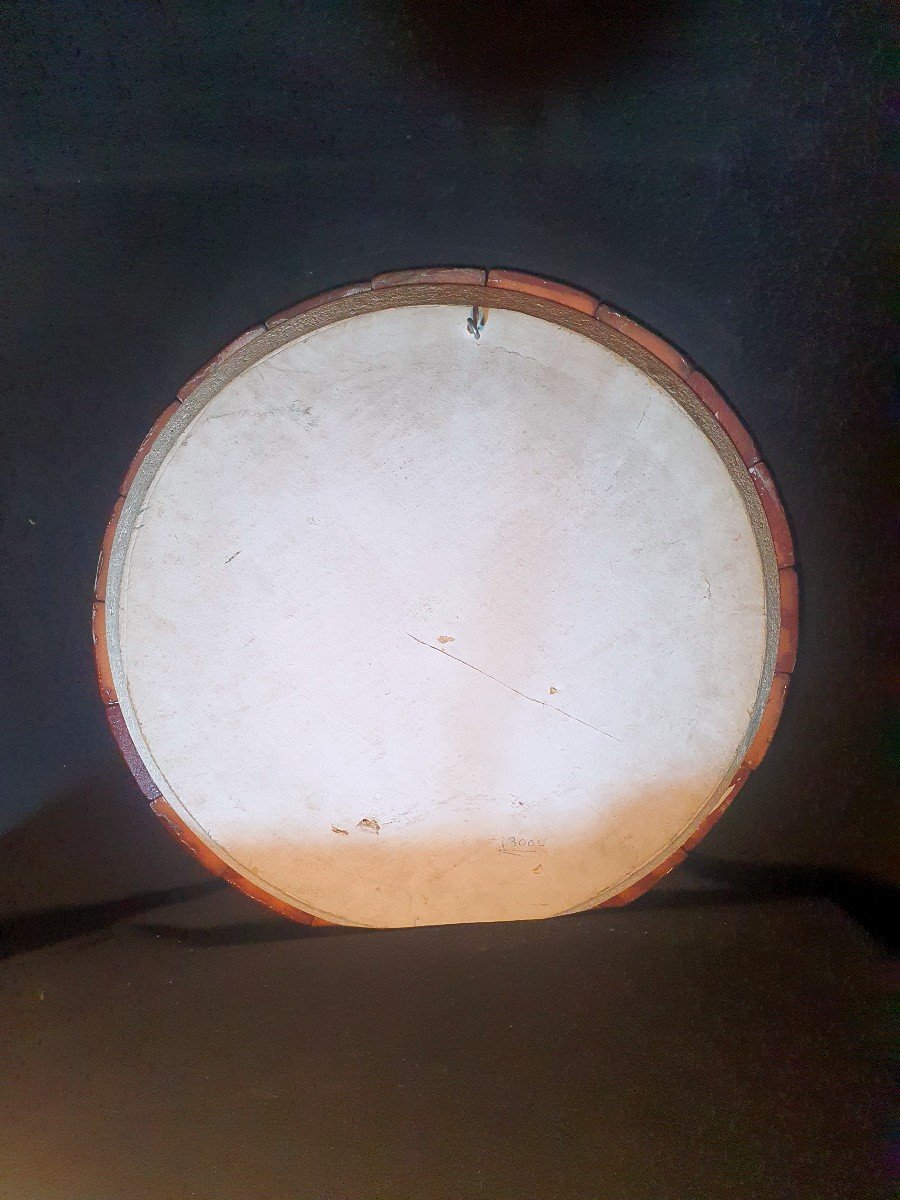 Vintage Circular Ceramic Mirror Vallauris. -photo-3