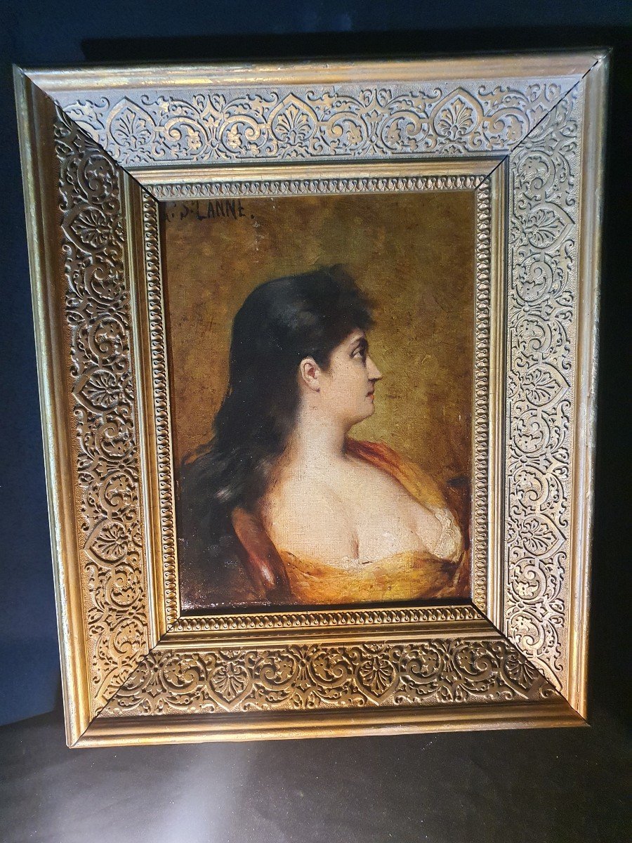 Tableau Portrait XIX Siècle Georges Saint Lanne .