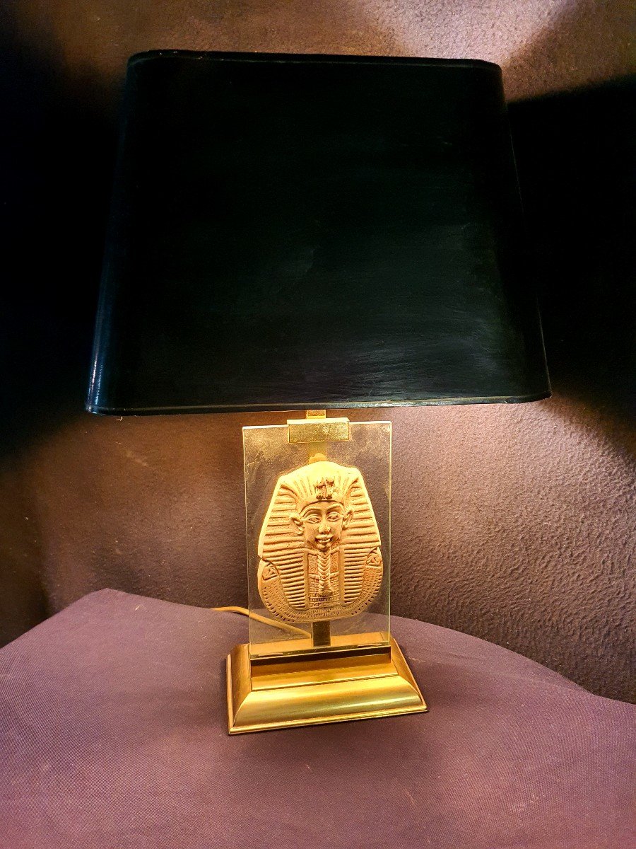 Vintage Lamp Decor Egypt Pharaoh 60s 70s. Maison Jansen Spirit. 