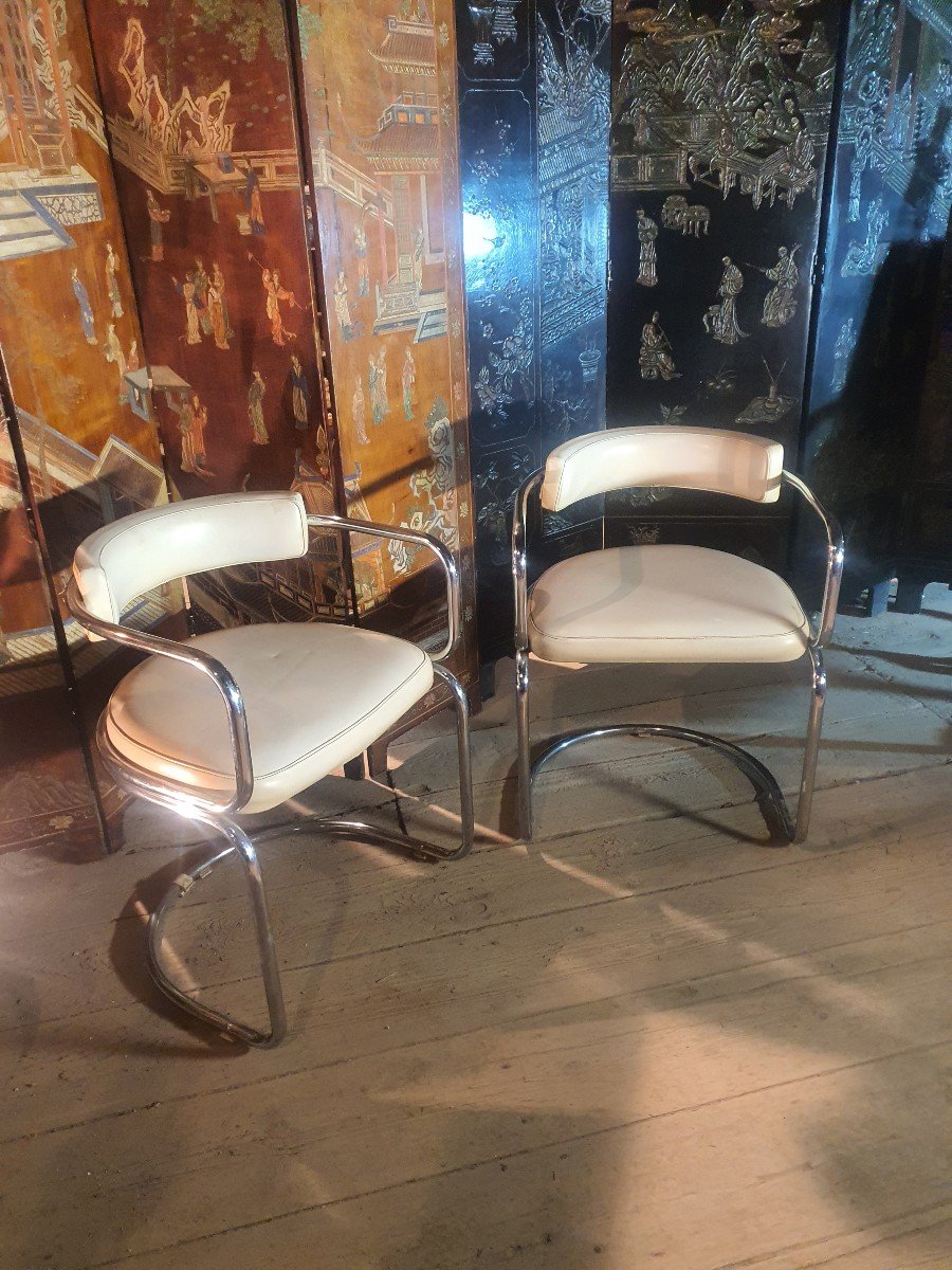 Pair Of Vintage 60s 70s Armchairs By Bahaus Design.-photo-3