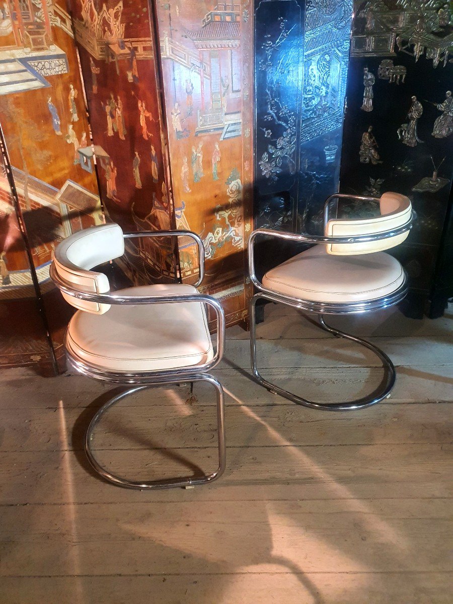 Pair Of Vintage 60s 70s Armchairs By Bahaus Design.-photo-2