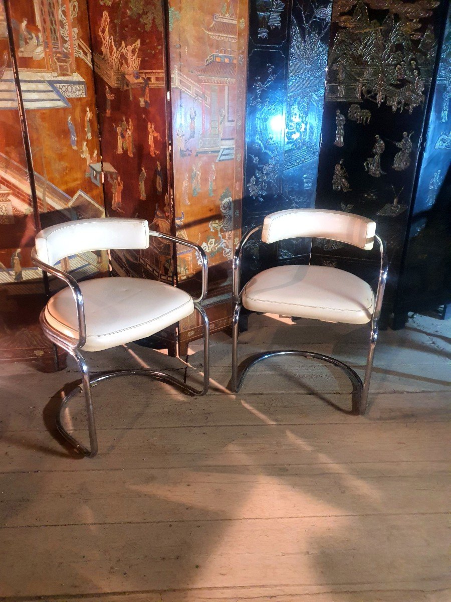 Pair Of Vintage 60s 70s Armchairs By Bahaus Design.