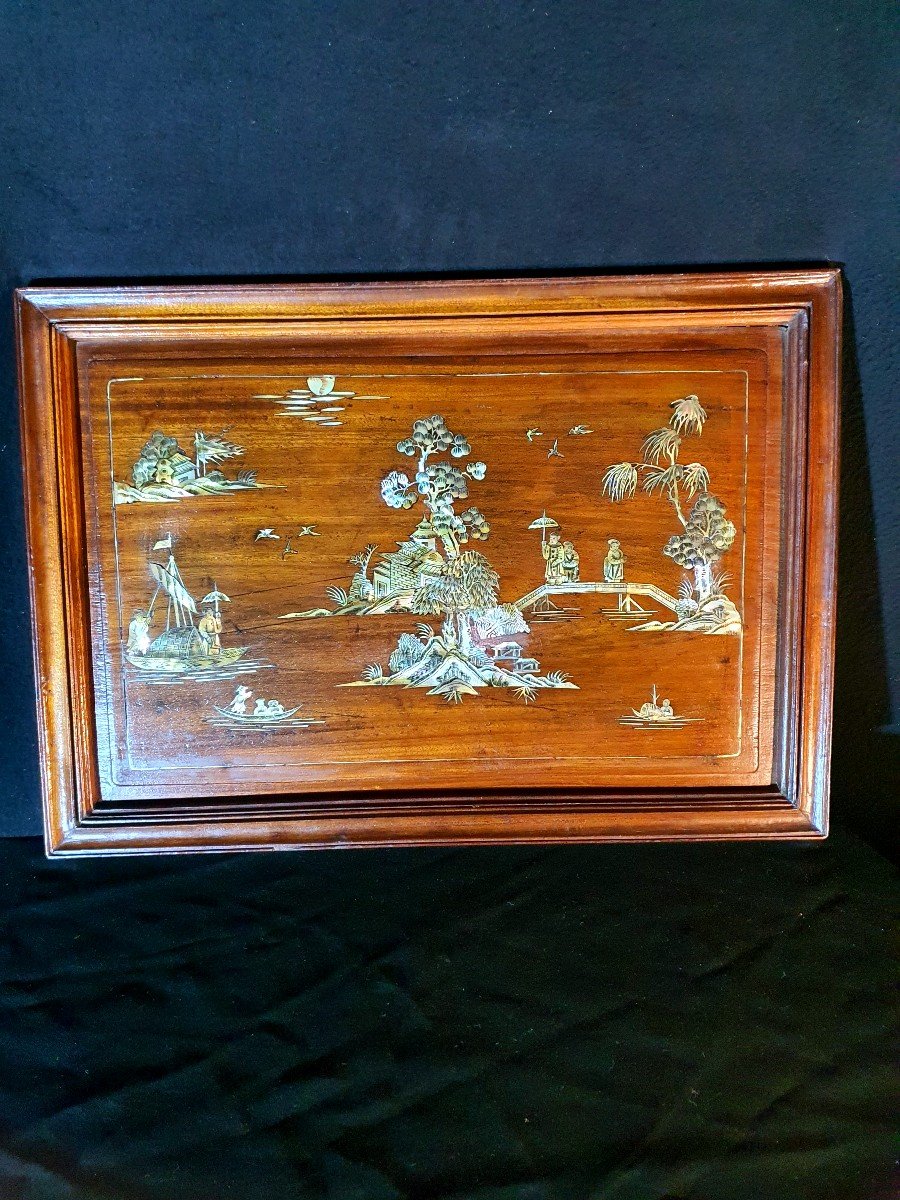 Indochina Tray With Mother-of-pearl Inlay.