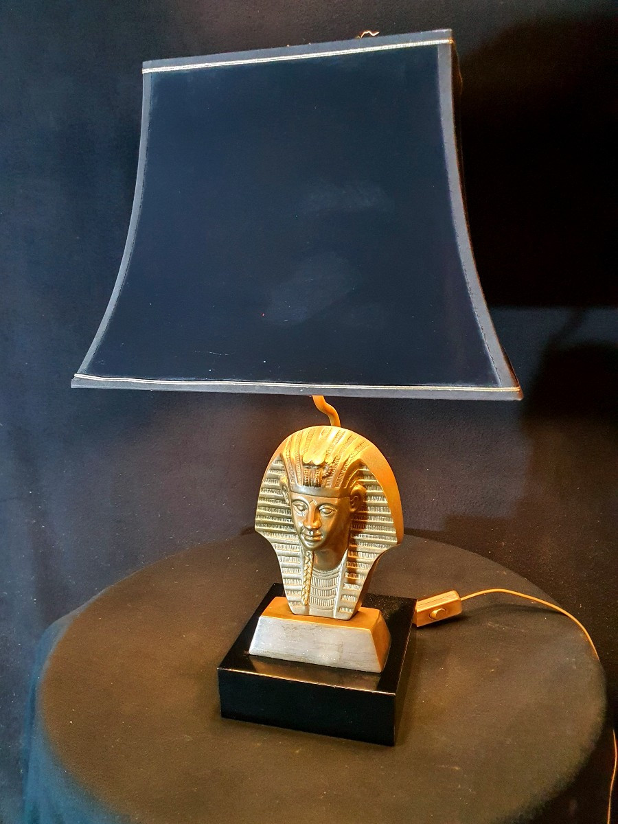 Lampe Bronze Pharaon Style Maison Jansen-photo-2