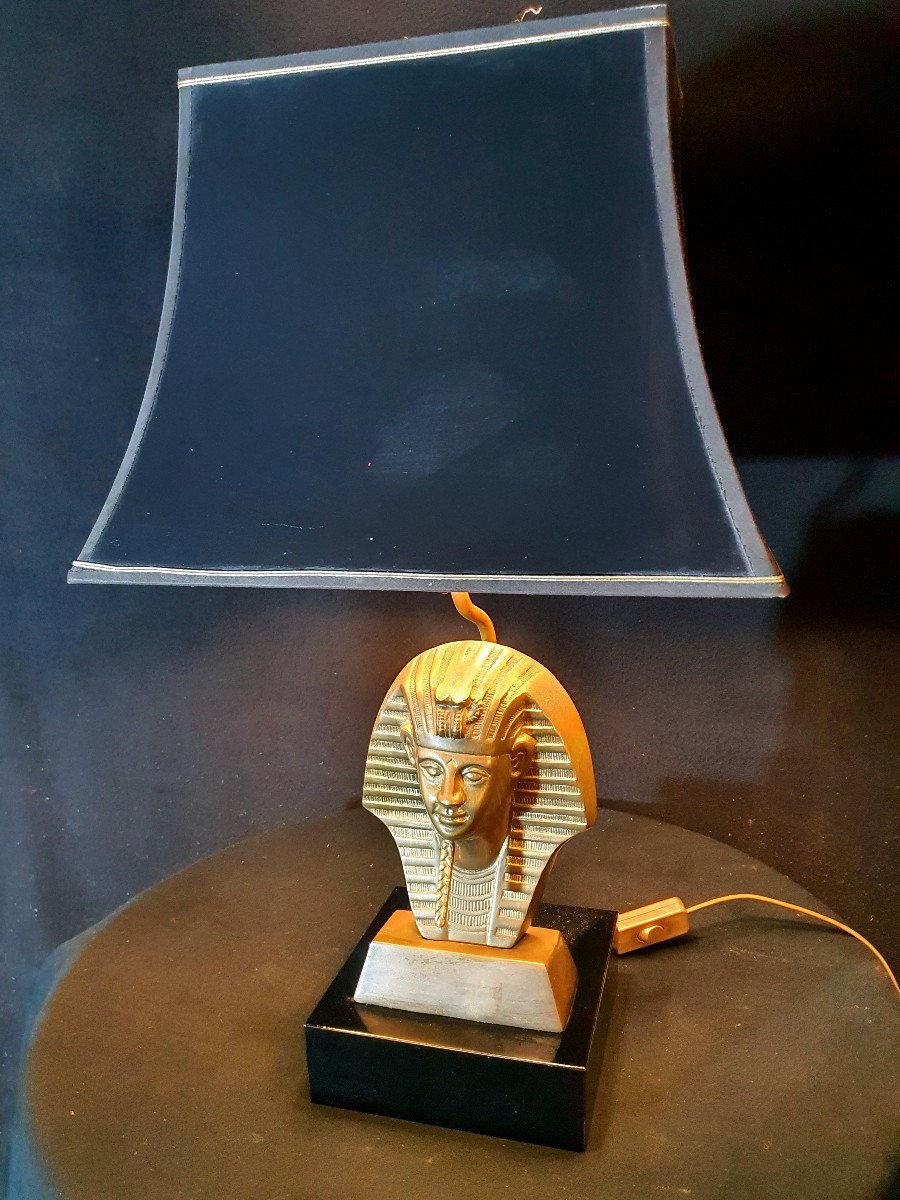 Lampe Bronze Pharaon Style Maison Jansen-photo-3