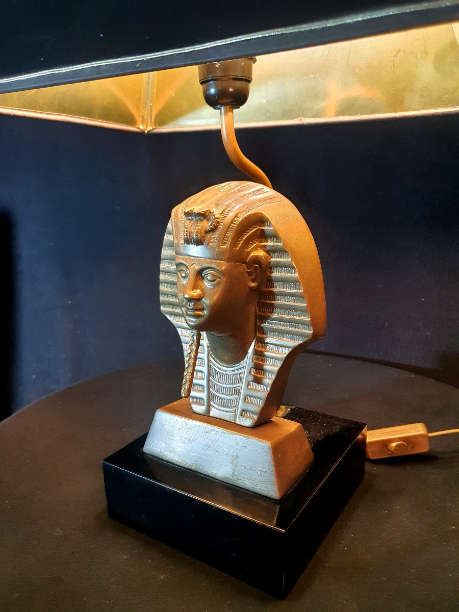 Lampe Bronze Pharaon Style Maison Jansen-photo-4