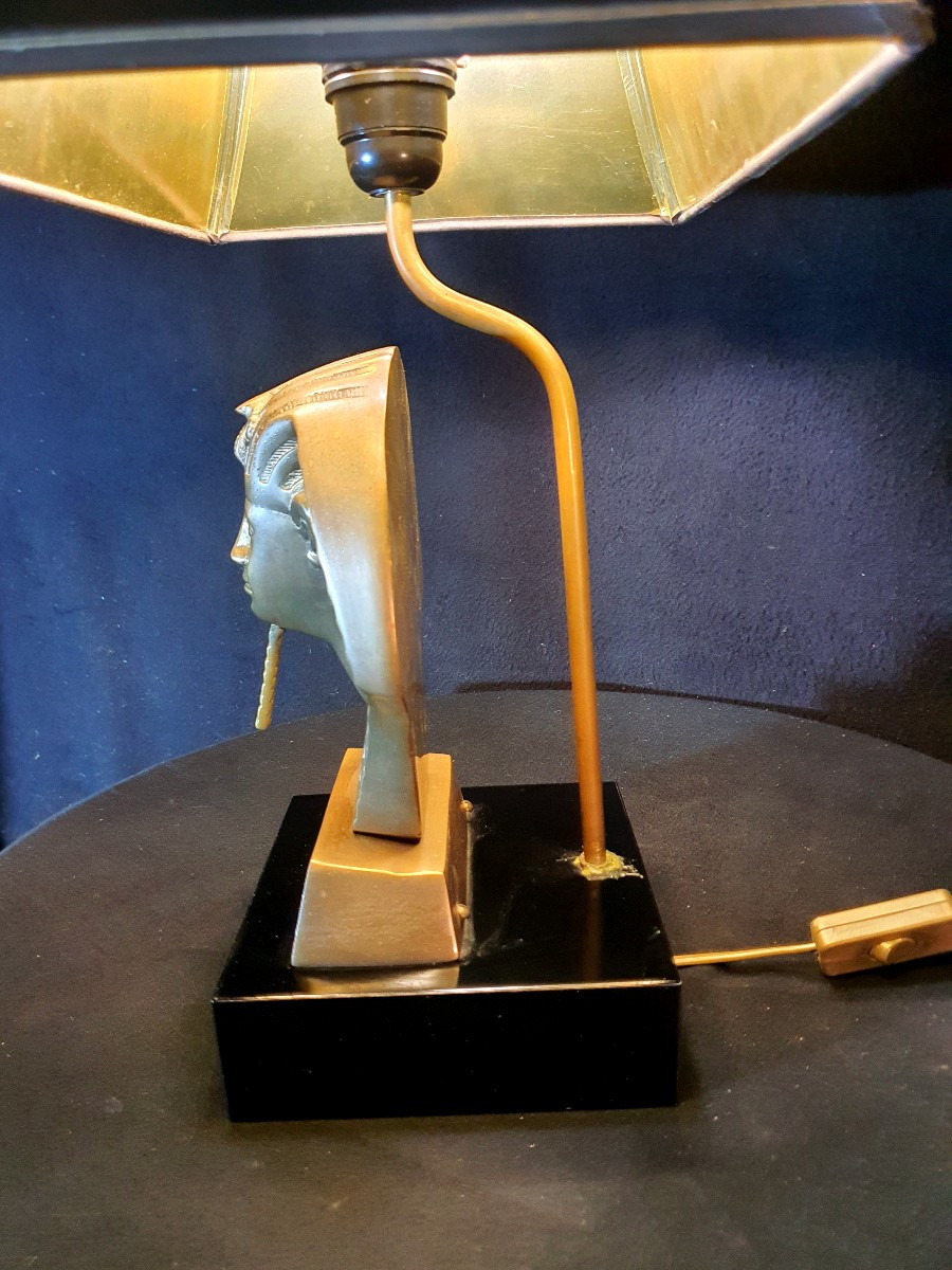 Lampe Bronze Pharaon Style Maison Jansen-photo-2