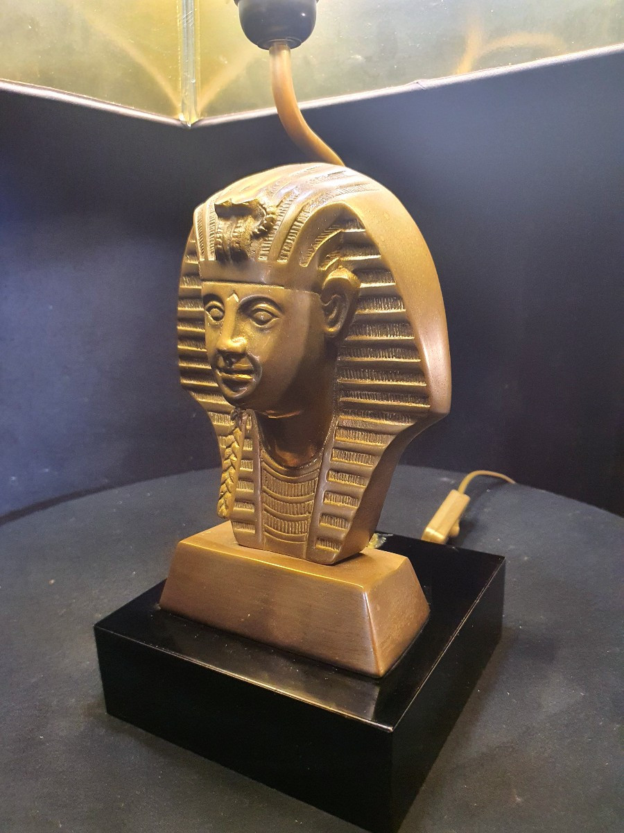 Lampe Bronze Pharaon Style Maison Jansen-photo-3