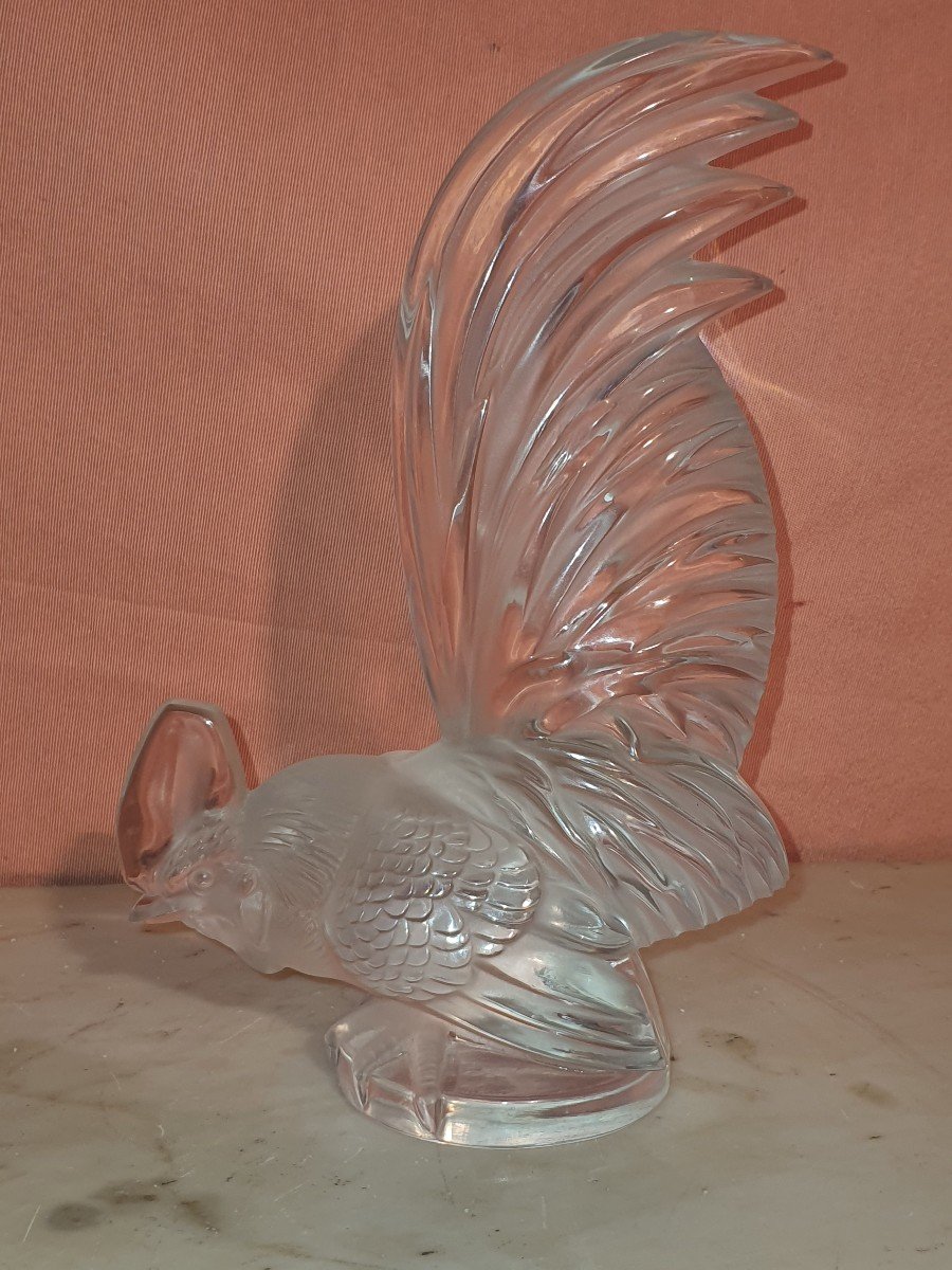 René Lalique Radiator Cap ,rooster. -photo-2