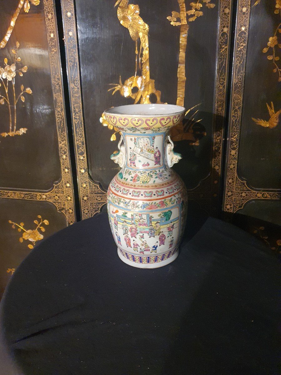 Vase Porcelaine Chine XIX-photo-2