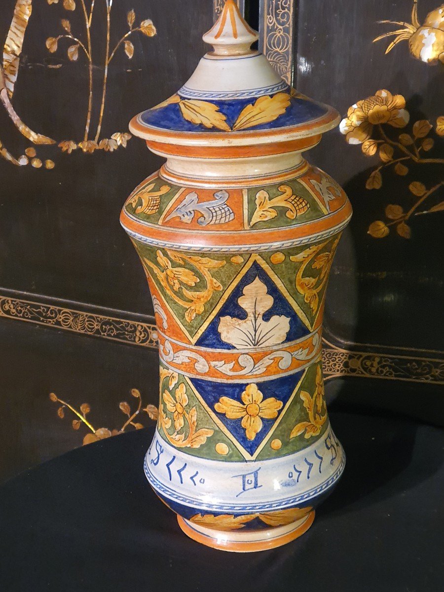 Alborello,majolica Pot Pharmacy Italy.-photo-4