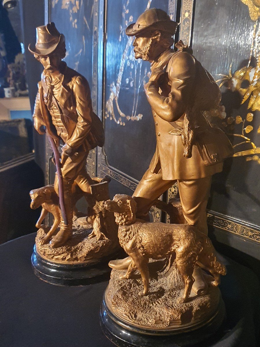 Pair Of Terracotta Statues Hunters-photo-4