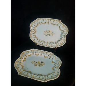 Pair Of Moustiers Dishes, 18th Century.