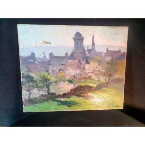 Tableau Bretagne Jo Coat , Locronan