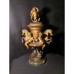 Basin Cup Napoleon III Putti Children Poseidon.