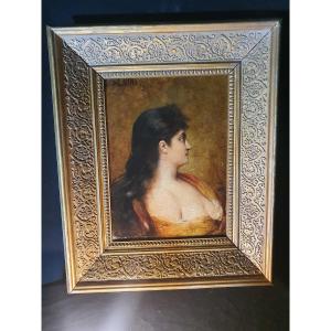 Portrait Painting XIX Century Georges Saint Lanne.