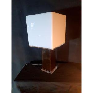 Vintage Plexiglass Lucite Cubic Lamp. 