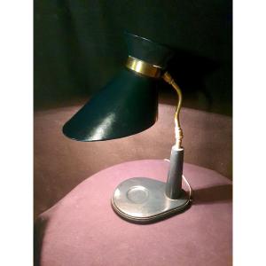 Leather Desk Lamp Jacques Adnet.