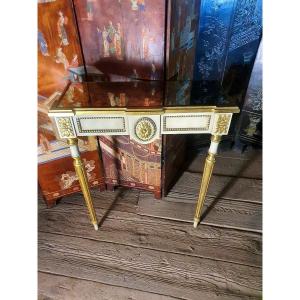 Vintage Hollywood Regency Louis XVI Style Console 