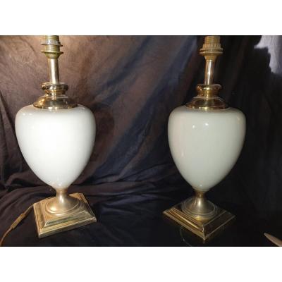 Pair Of Egg Lamps