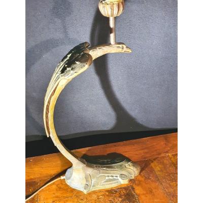 Lamp Eagle Bronze By Charles Ranc 