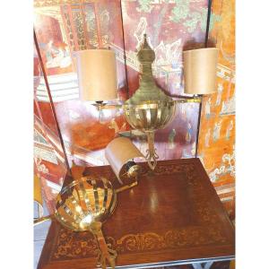 Hollywood Regency Neo Classic Golden Sconce Series