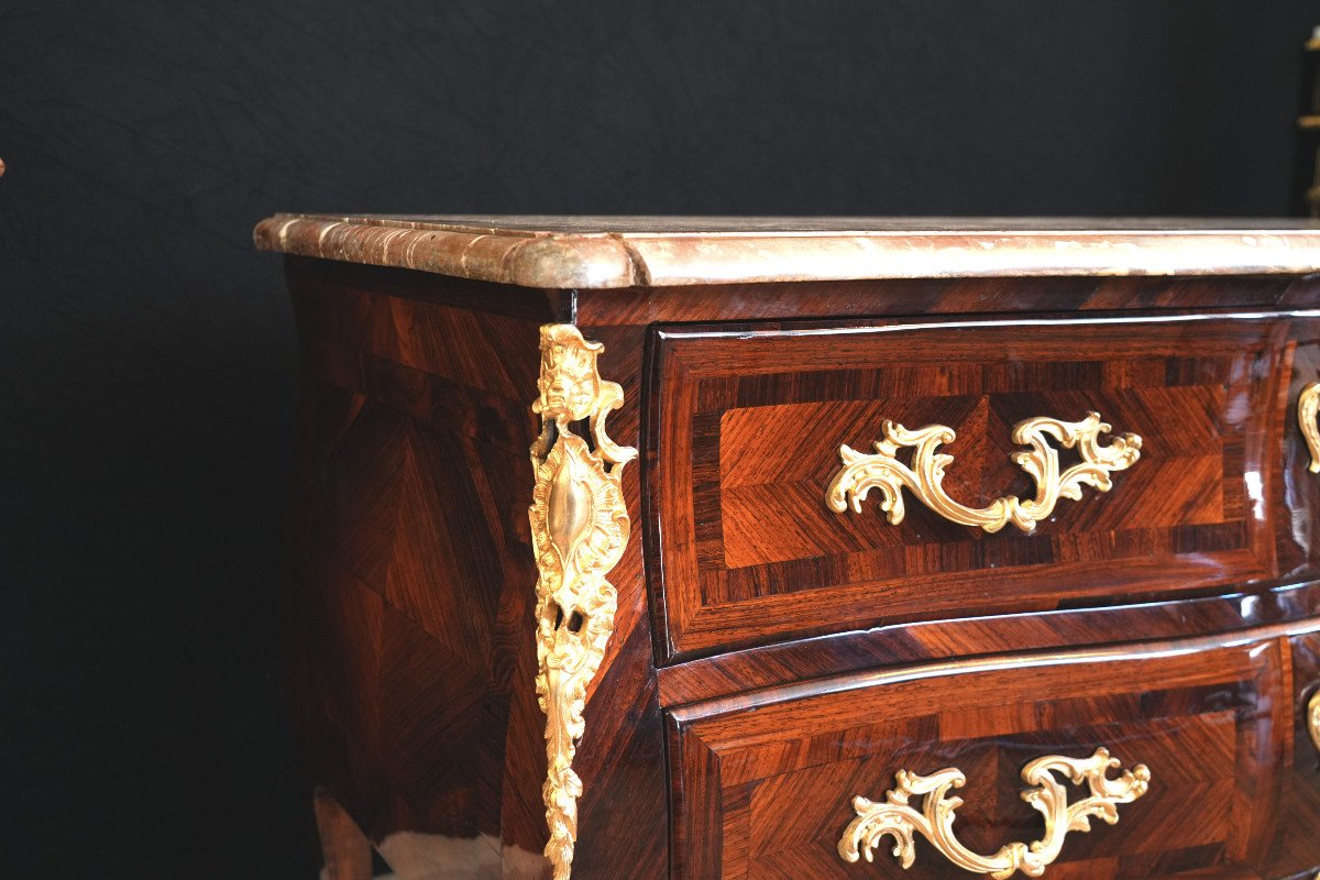 Louis XV Chest Of Drawers In Rosewood-photo-4