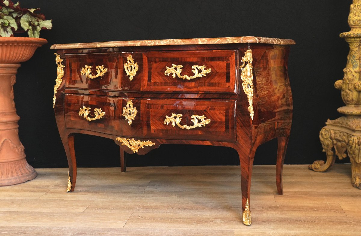 Louis XV Chest Of Drawers In Rosewood