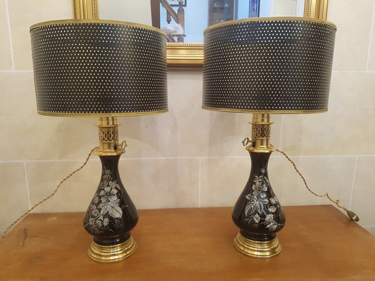 Pair Of Napoleon III Period Lamps.-photo-3