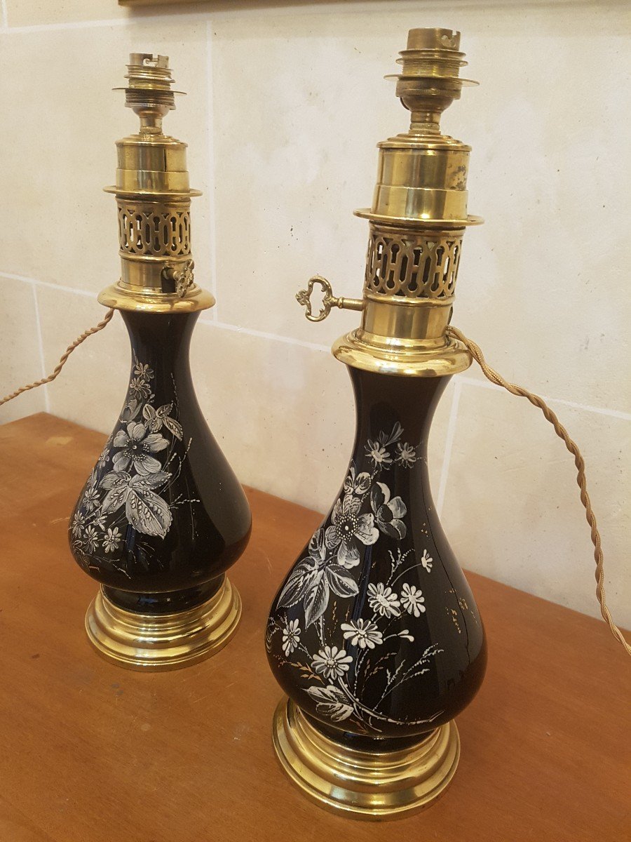 Pair Of Napoleon III Period Lamps.-photo-4