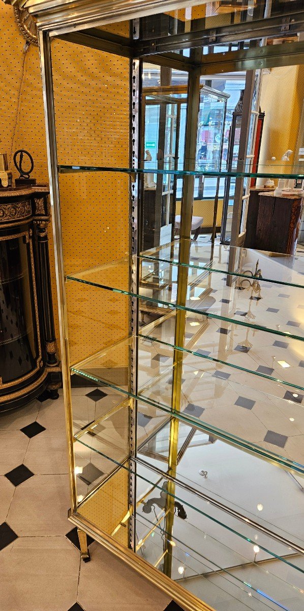 Directoire Style Brass Display Cabinet Maison Muller Et Domange. Early 20th Century -photo-3