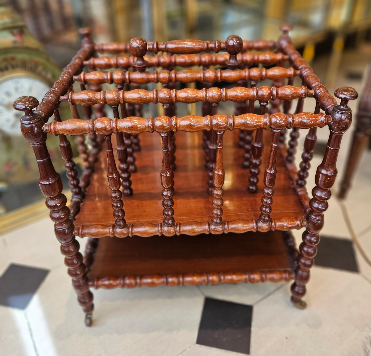 Mahogany Magazine Rack. -photo-2