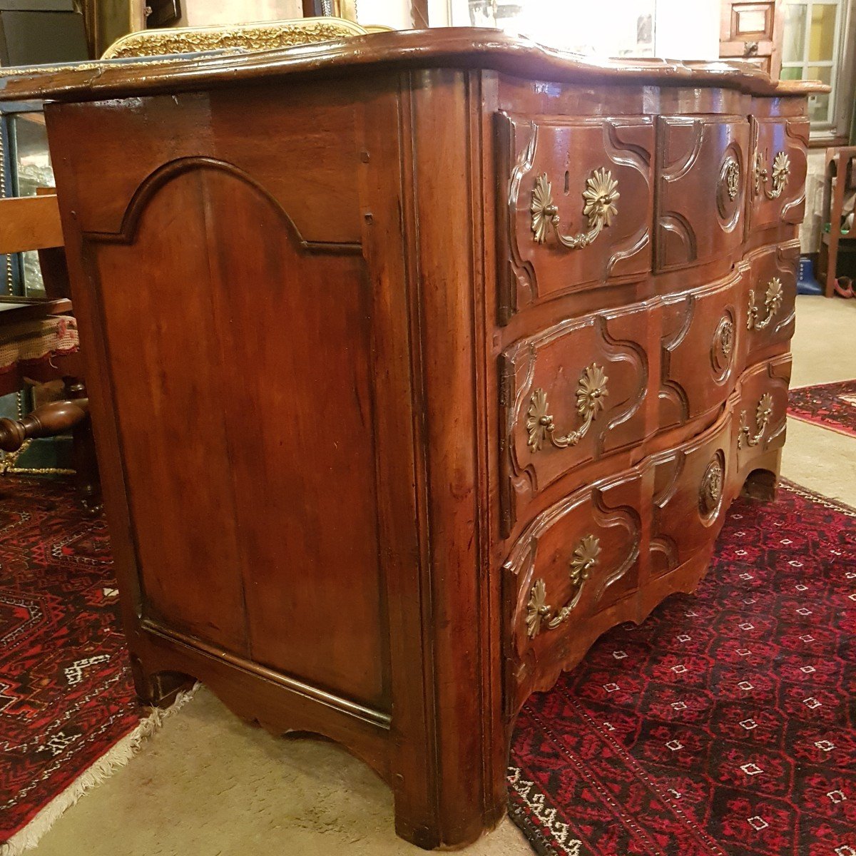 Regency Period Commode In Walnut.-photo-3