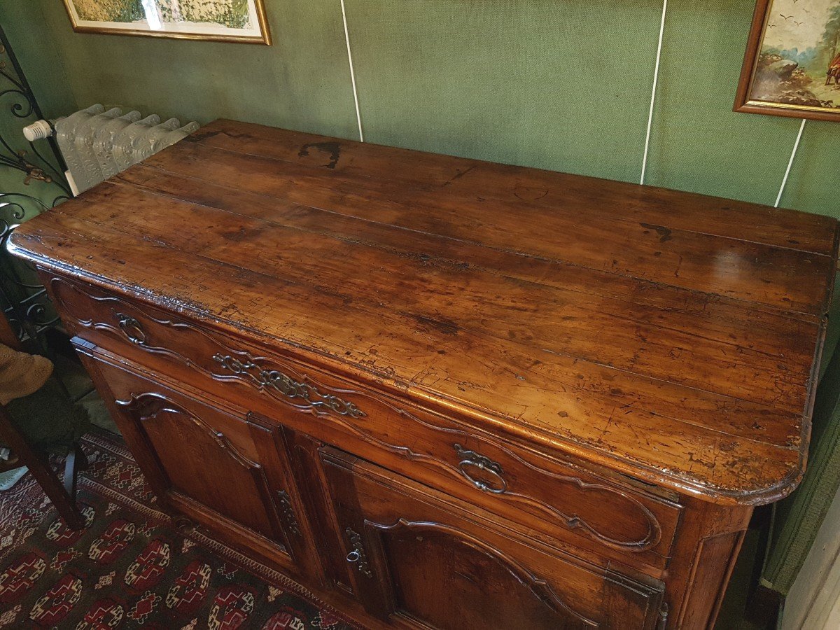Regional Buffet With Two Doors In Fruit Wood From The XIXth Century-photo-3