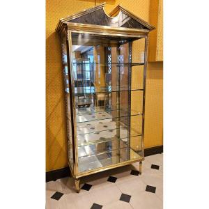 Directoire Style Brass Display Cabinet Maison Muller Et Domange. Early 20th Century 