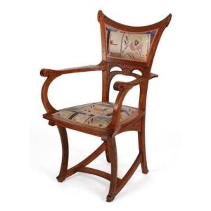 Fauteuil De Gustave Serrurier-Bovy (1858-1910)-modèle Bauwens .