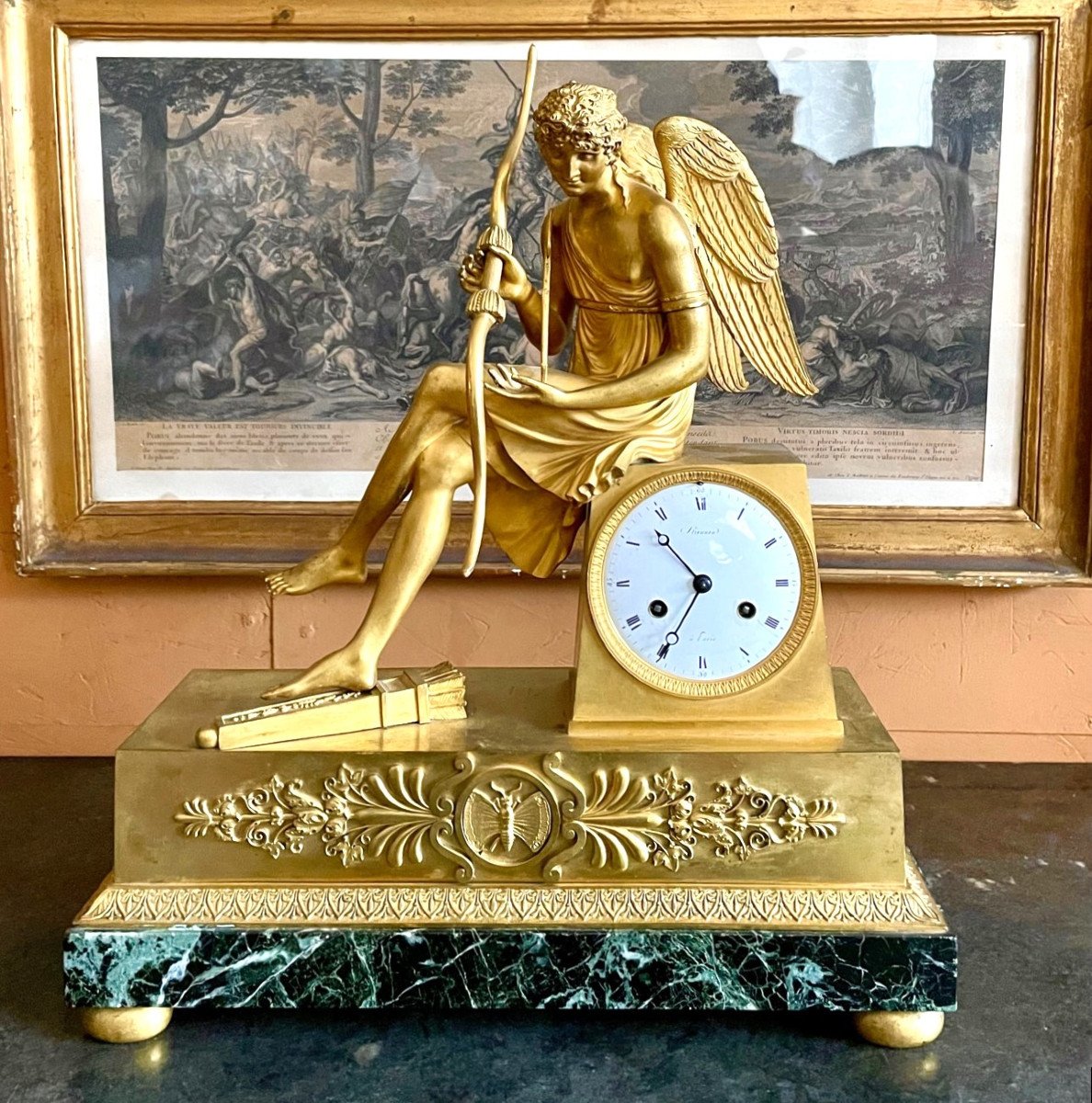 Empire Clock With Rare Mythological Subject