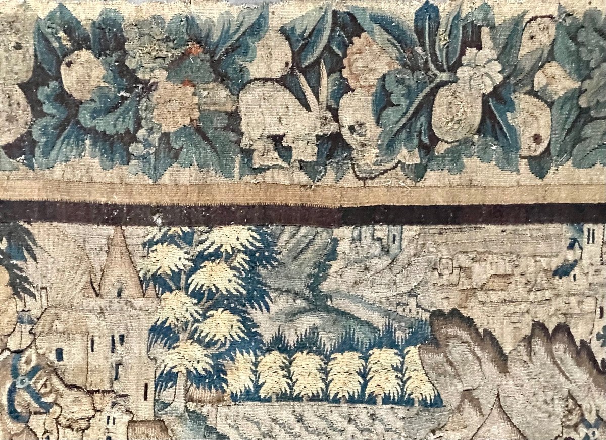 Tapestry "saracens On Horseback Hunting The Ostrich", Circa 1580-photo-2