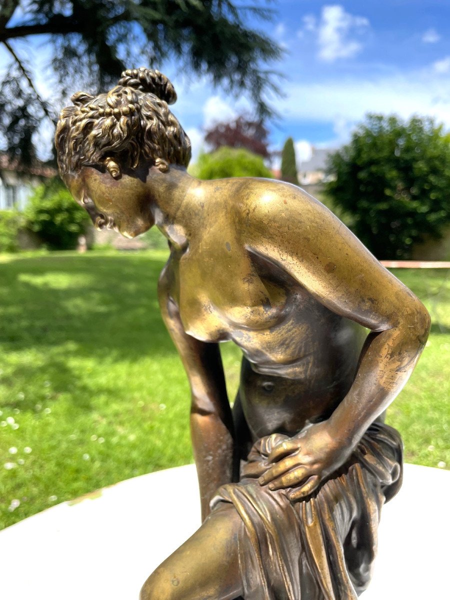 The Bather Of Allegrain, Bronze 19th-photo-1