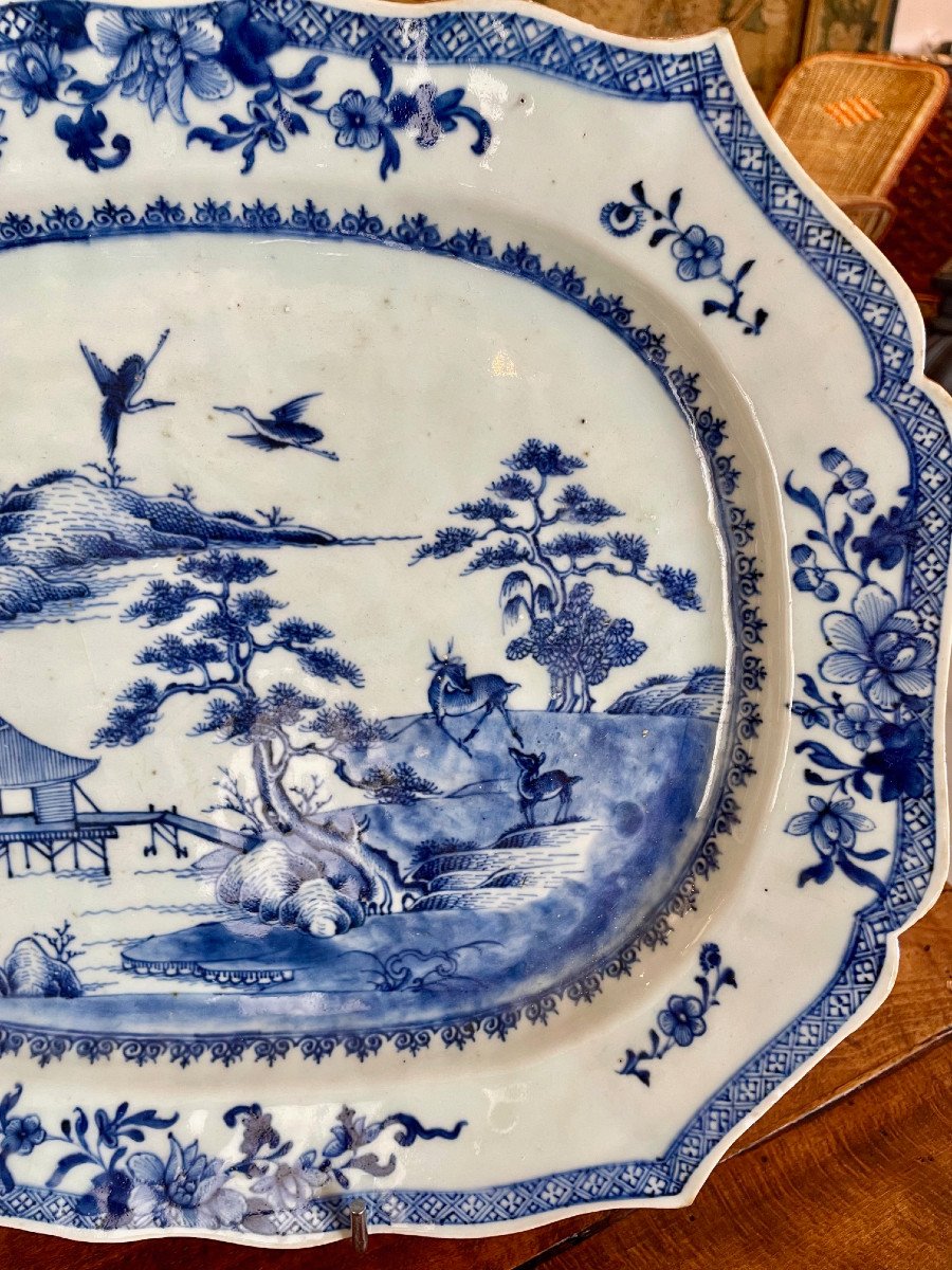 Grand Plat 18eme porcelaine de Chine-photo-2