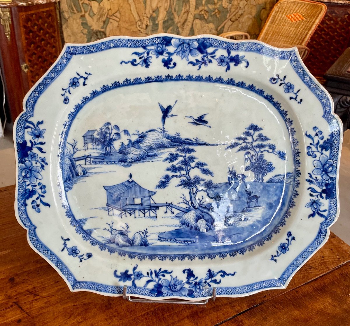 Grand Plat 18eme porcelaine de Chine