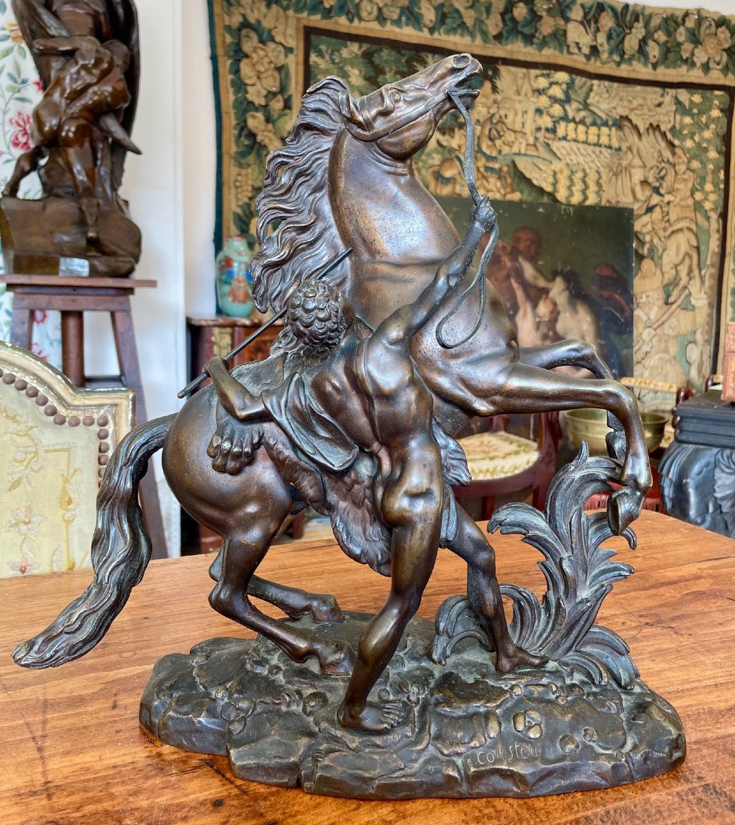 Paire De Bronzes, Chevaux De Marly-photo-2