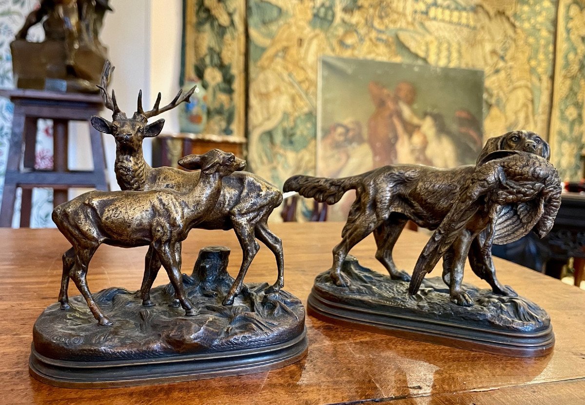 Pair Of Bronzes Signed Dubucand