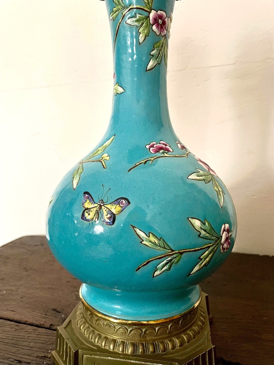 Pair Of 19th Century Ceramic Lamps-photo-4