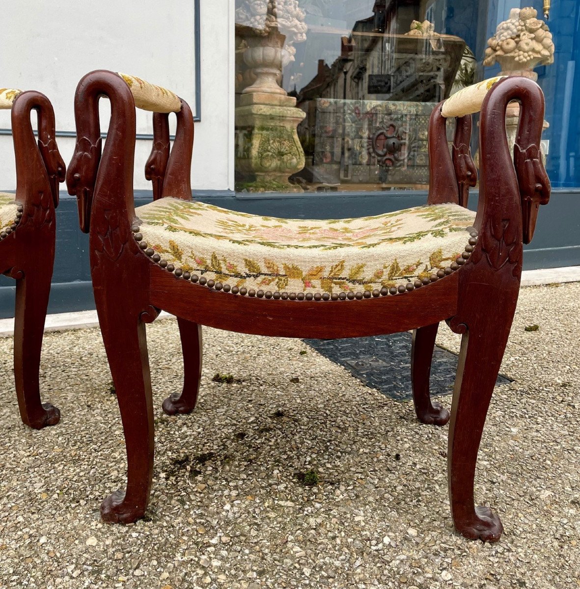 Pair Of Empire Period Curule Stools-photo-4