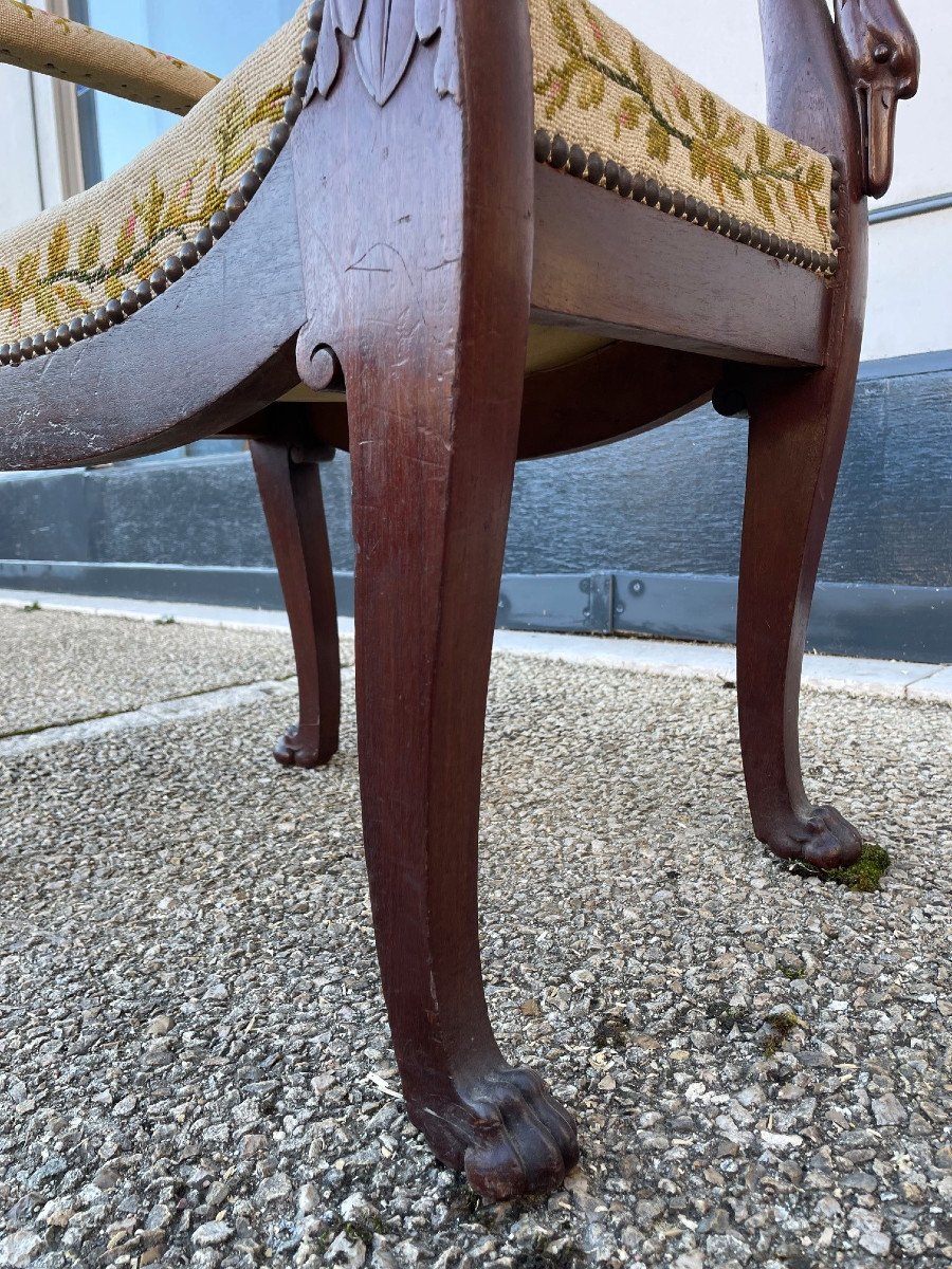 Pair Of Empire Period Curule Stools-photo-2