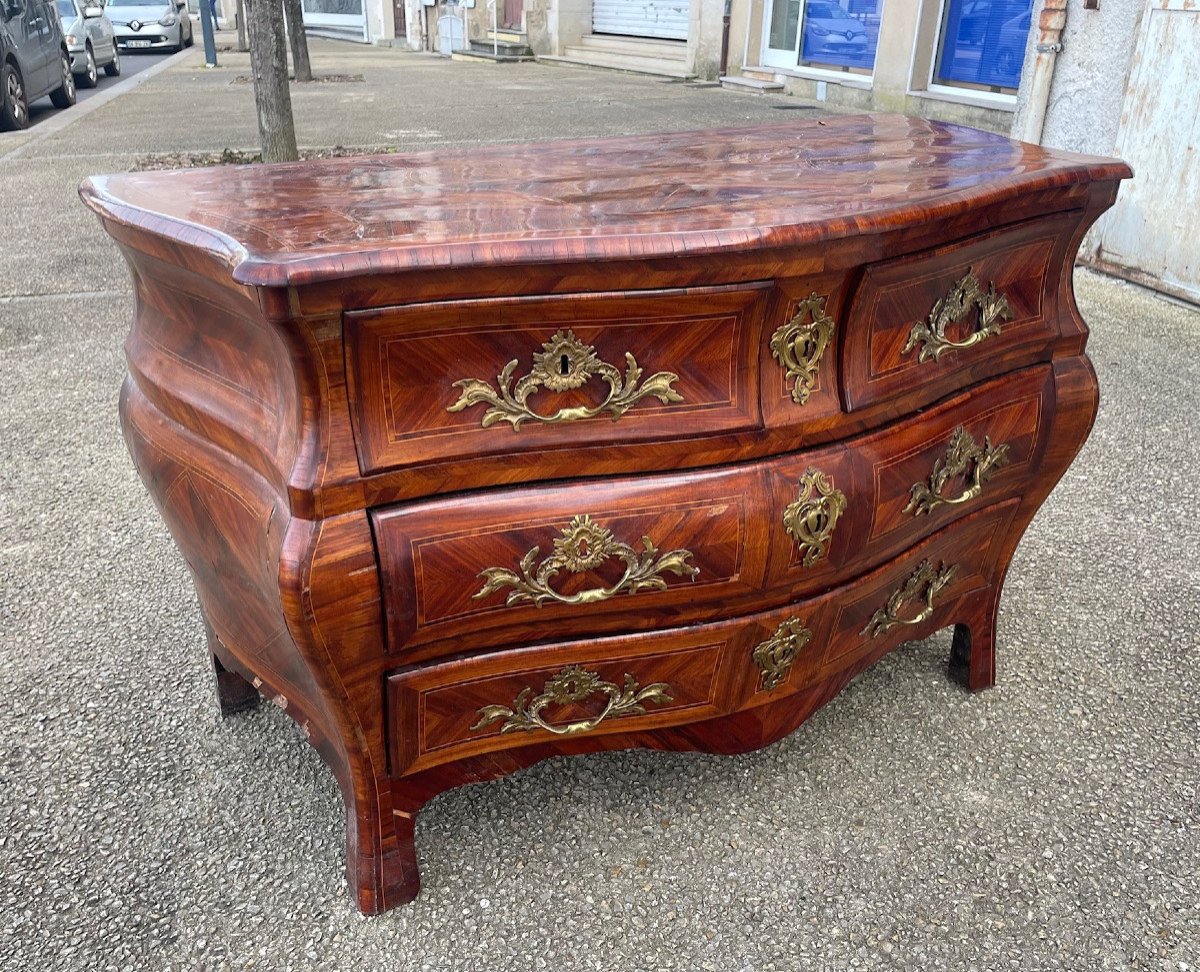 Commode Tombeau 18eme En Bois De Placage