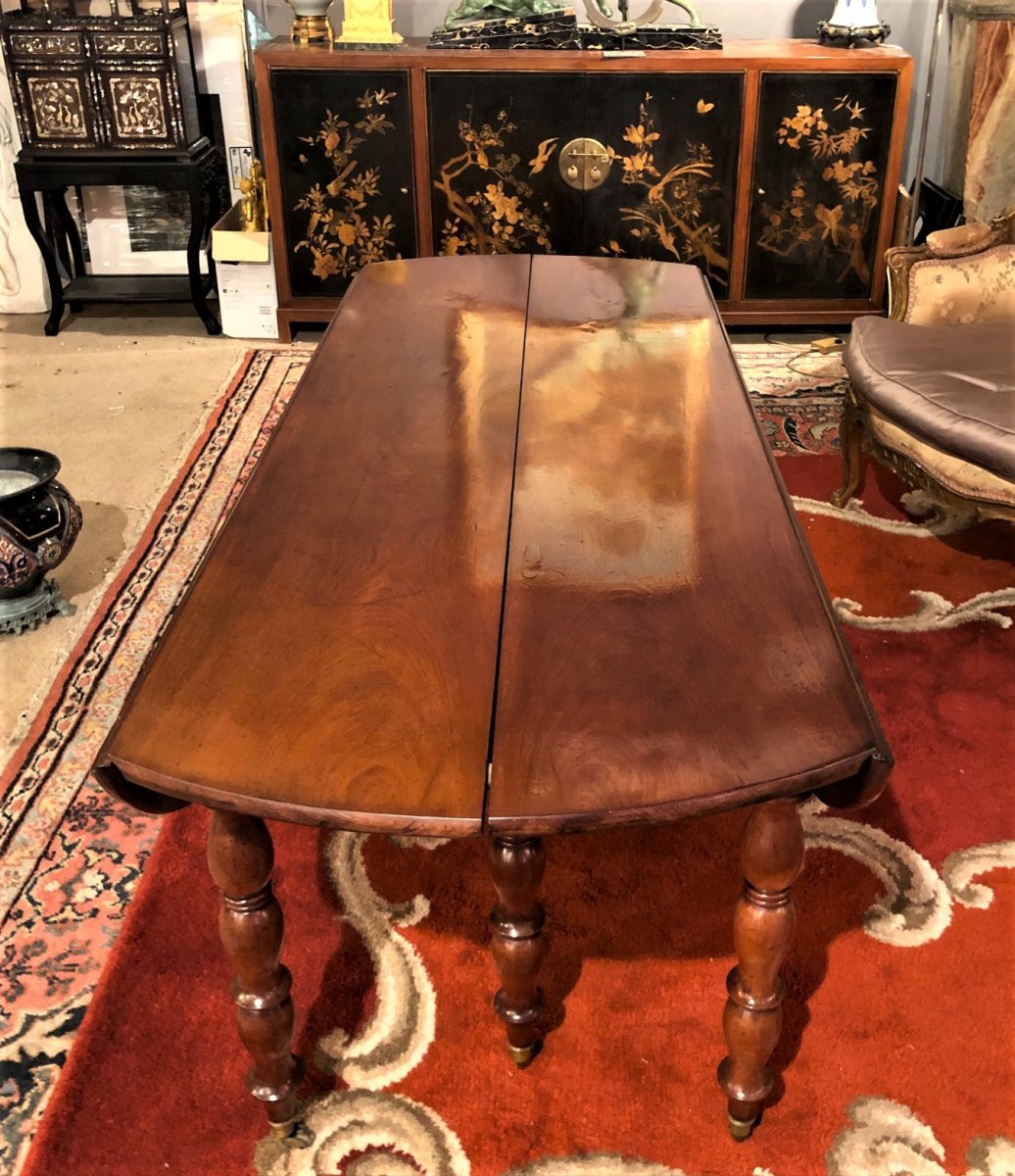 Large Mahogany Empire Period Table-photo-2